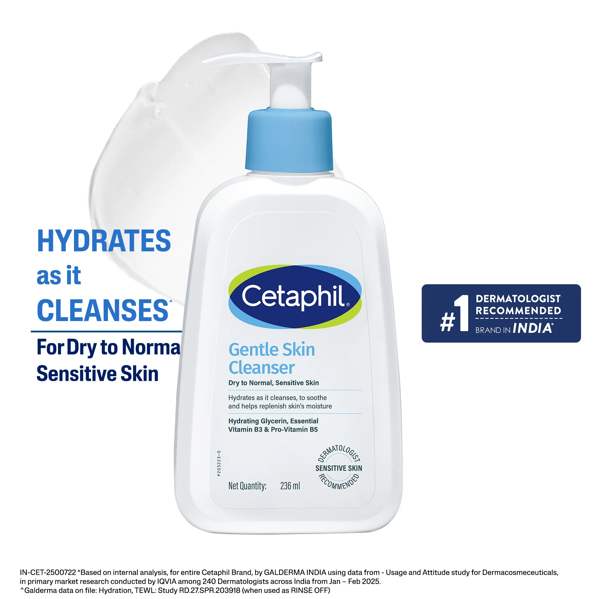 Cetaphil Gentle Skin Cleanser 236 ml | Dermat recommended - Image 3