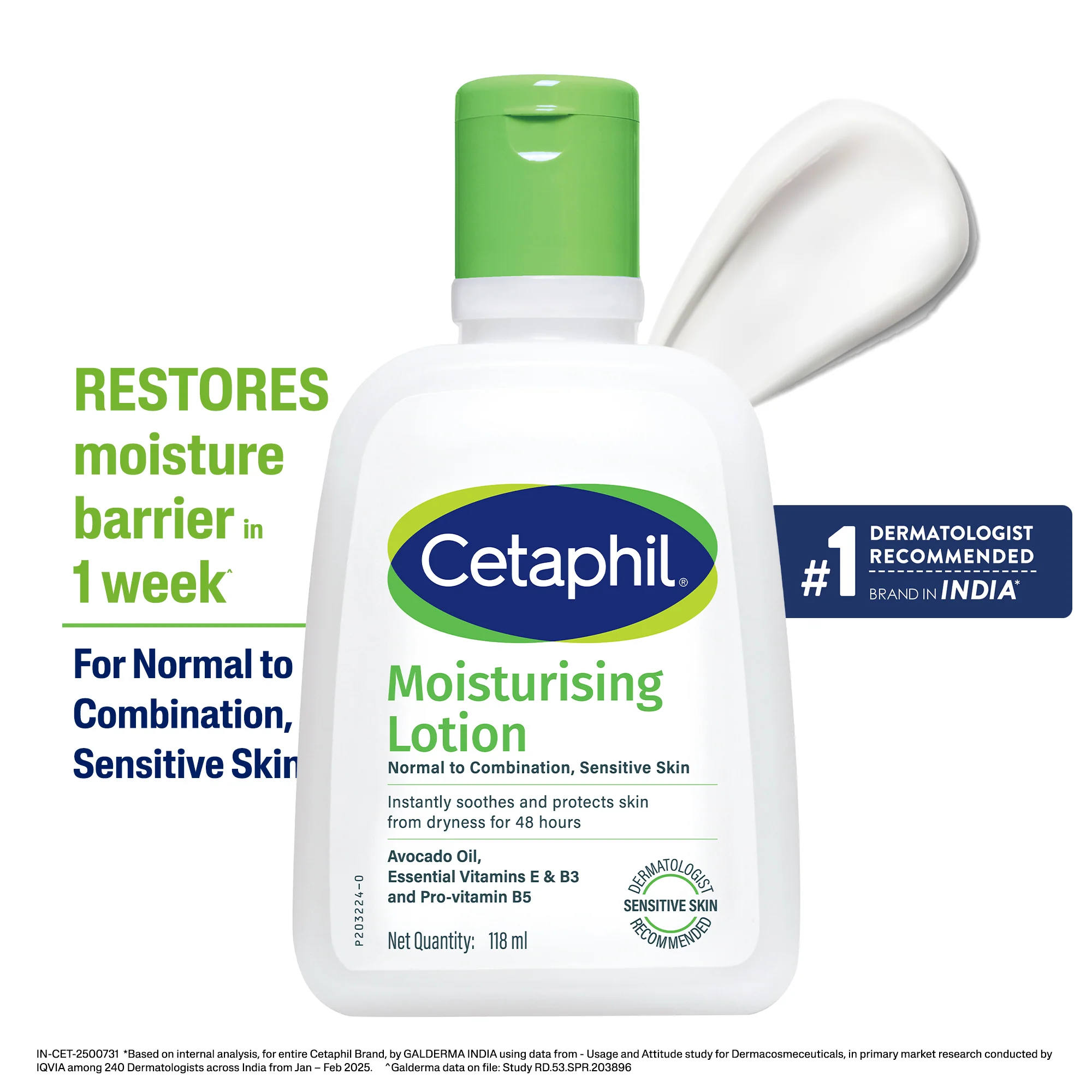 Cetaphil Moisturising Lotion 118 ml | Dermat recommended - Image 3